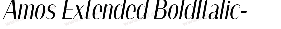 Amos Extended BoldItalic字体转换